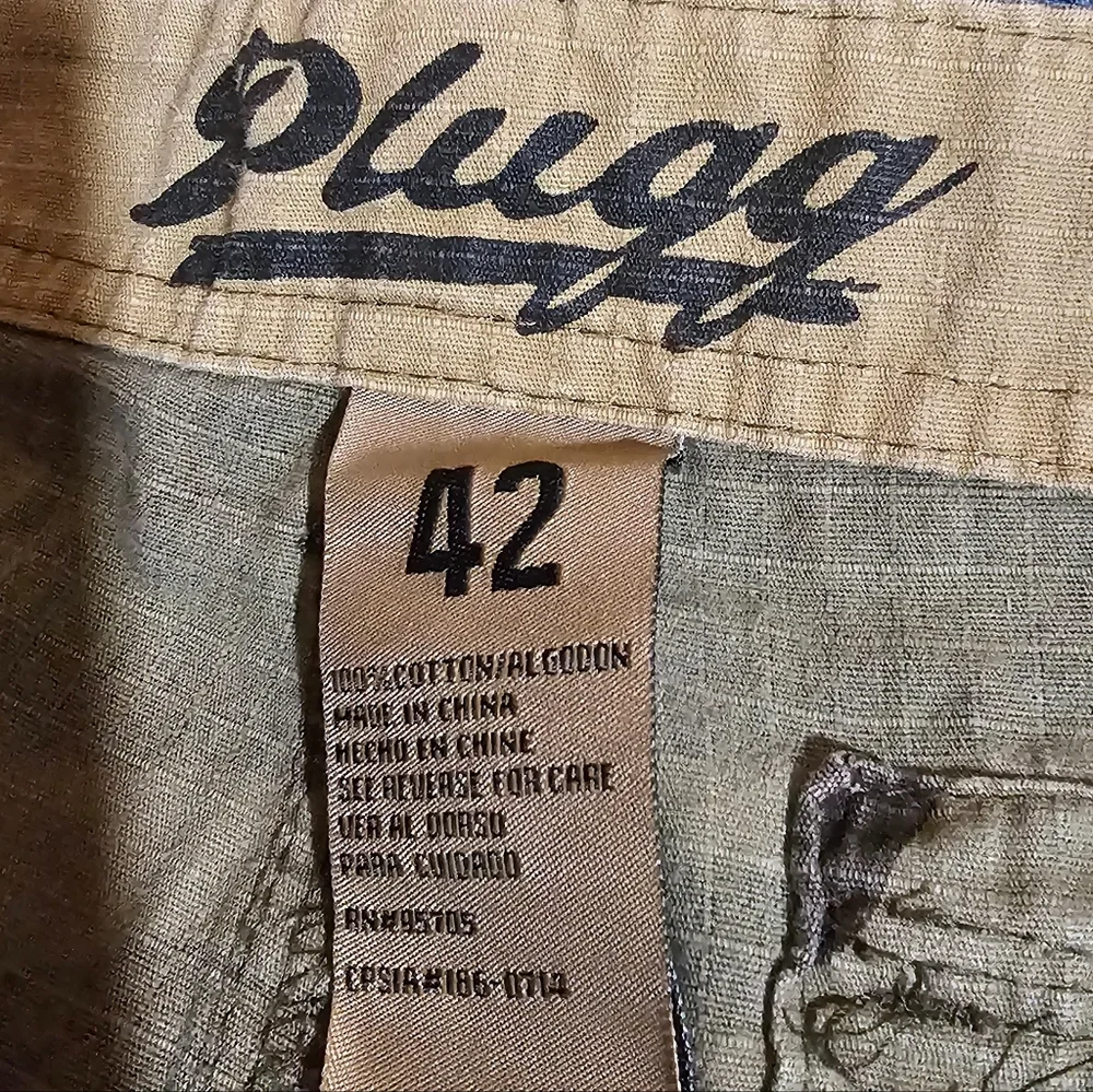 Plugg Camo Cargo Shorts Men’s Size 42  Camouflage Utility Shorts‎